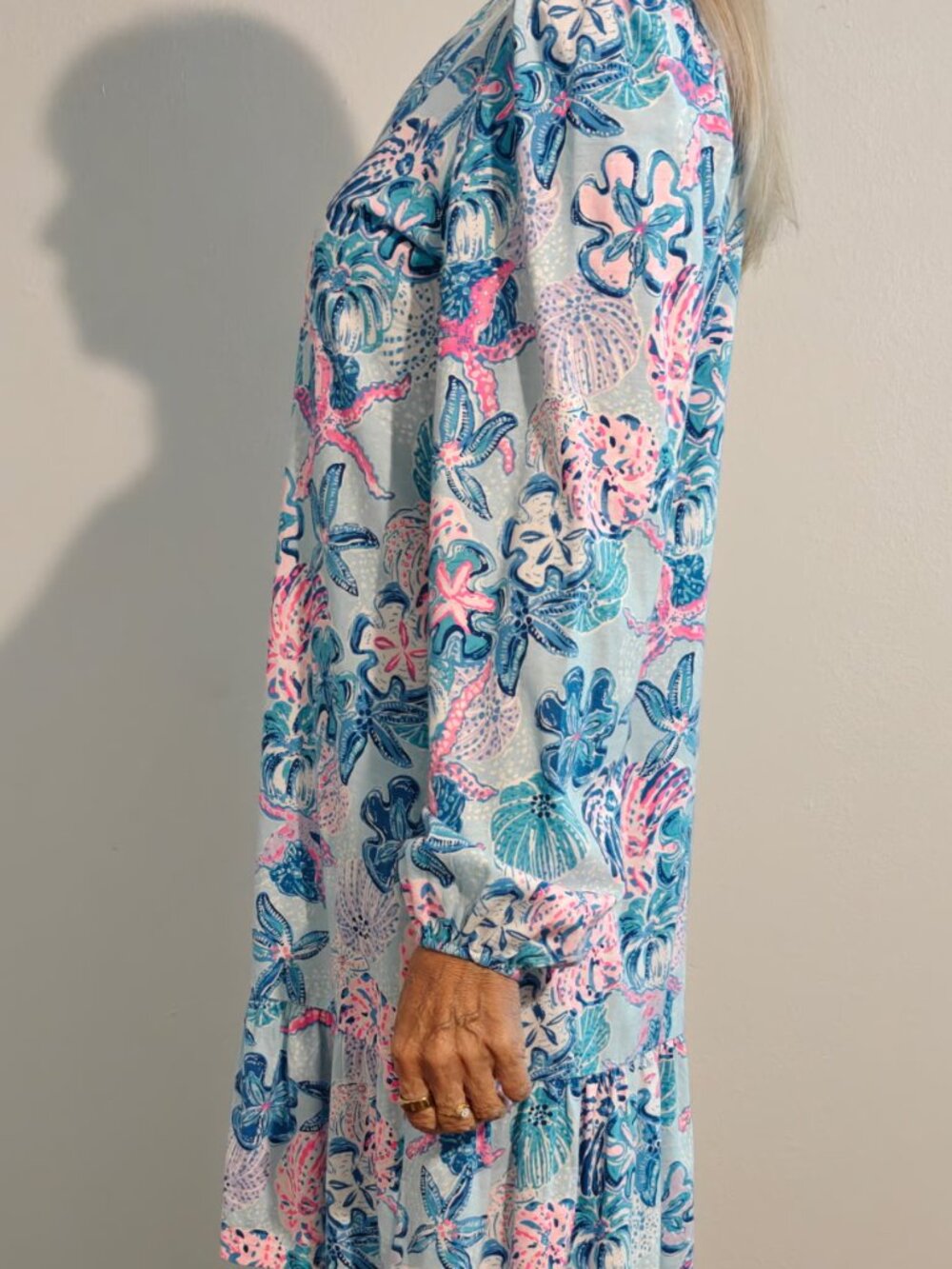 Lilly Pulitzer Alyssa dress Bahamas Beachcomber Size L - Picture 3 of 4